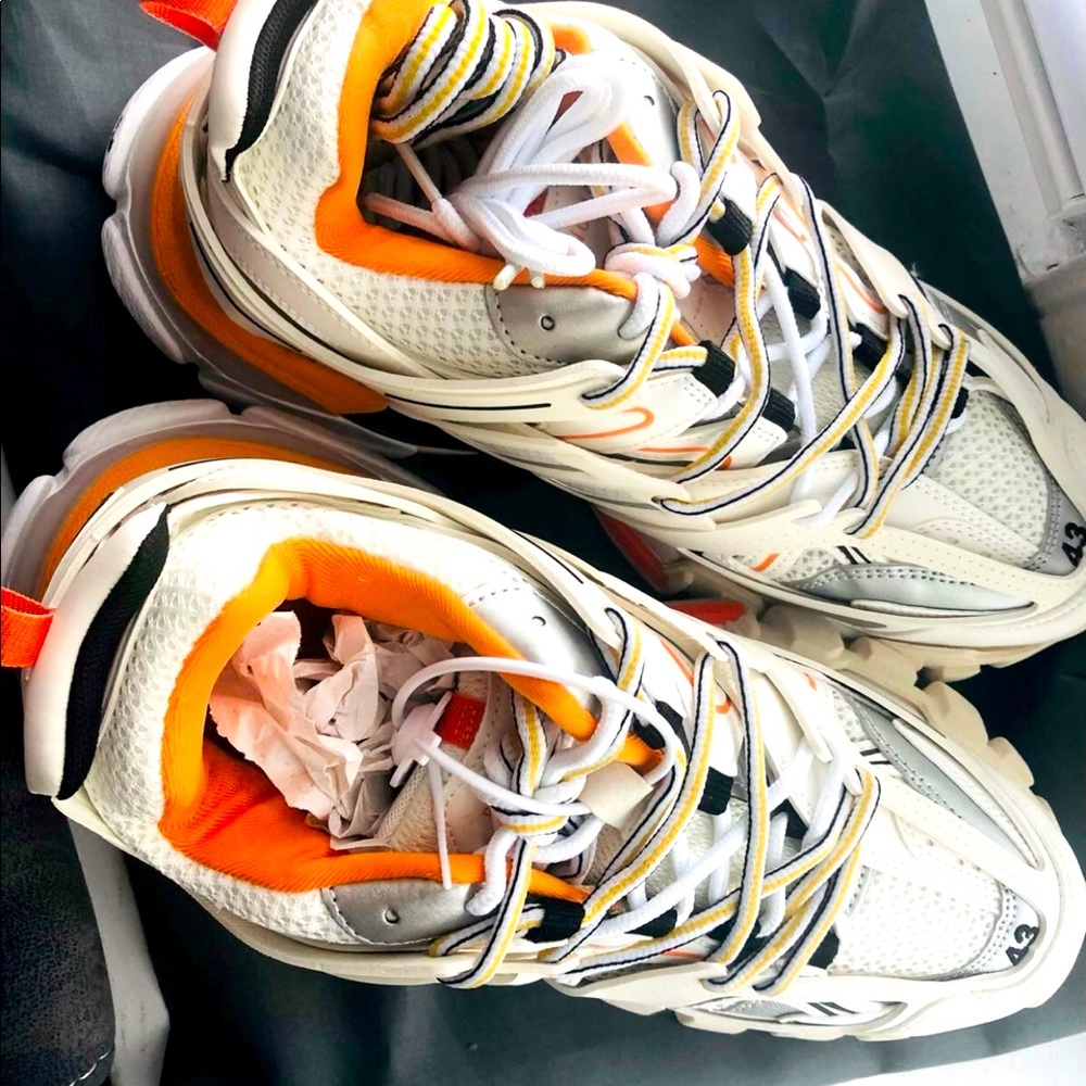 Balenciaga orange and white